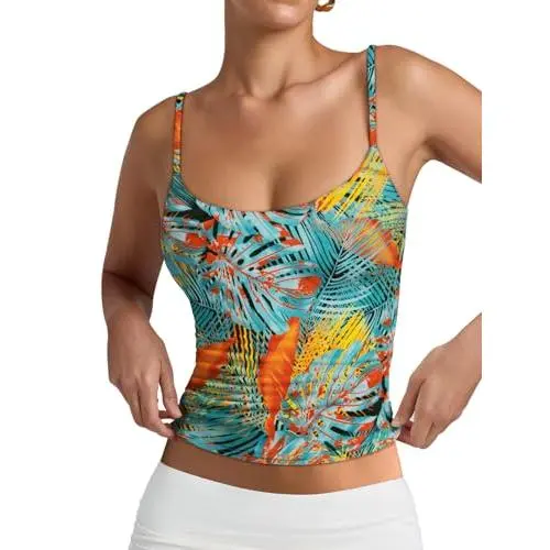 Women's Basic Double Lined Scoop Neck Adjustable Cami Tank Tops - Summer Sleeveless Casual Tops Comfortable Breathable Lightweight Fabric Perfect for Daily Wear Layering Under Blazers Fashion Essential Clothing Women's Basic Double Lined Scoop Neck Adjustable Cami Tank Tops - Summer Sleeveless Casual Tops Comfortable Breathable Lightweight Fabric Perfect for Daily Wear Layering Under Blazers Fashion Essential Clothing