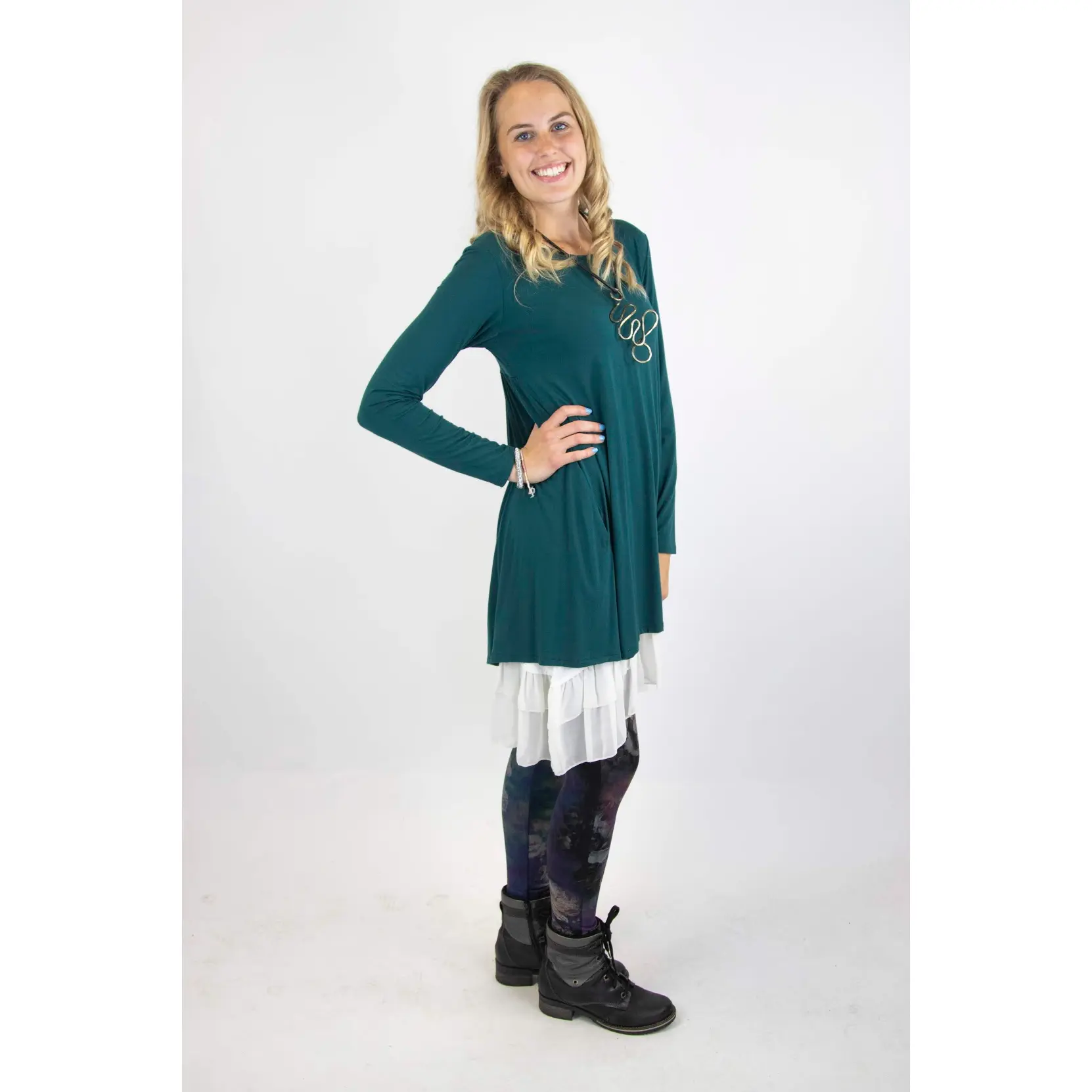 2AM Long Sleeves Tunic - Teal