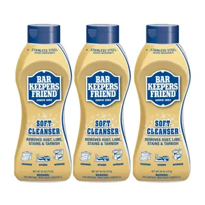 Bar Keepers Friend Soft,  Multipurpose Cleaner & Rust Stain Remover Soap , Porcelain, Ceramic Tile & More Household Kitchen Aluminium Cleaning