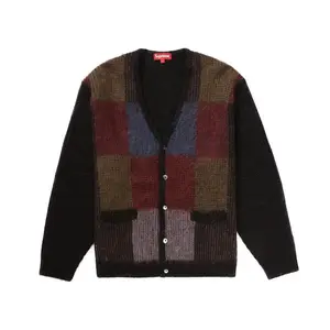Supreme Brushed Grid Cardigan Black (men) by StockX