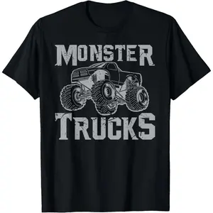 100% Cotton Monster Truck Shirt | Retro Vintage Off Road Tee T-Shirt