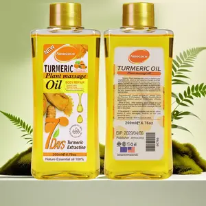 Amococo Turmeric Oil 200ml - Soothing Ginger Extract Nourishing Body Care Routine for Fresh Comfortable Skin