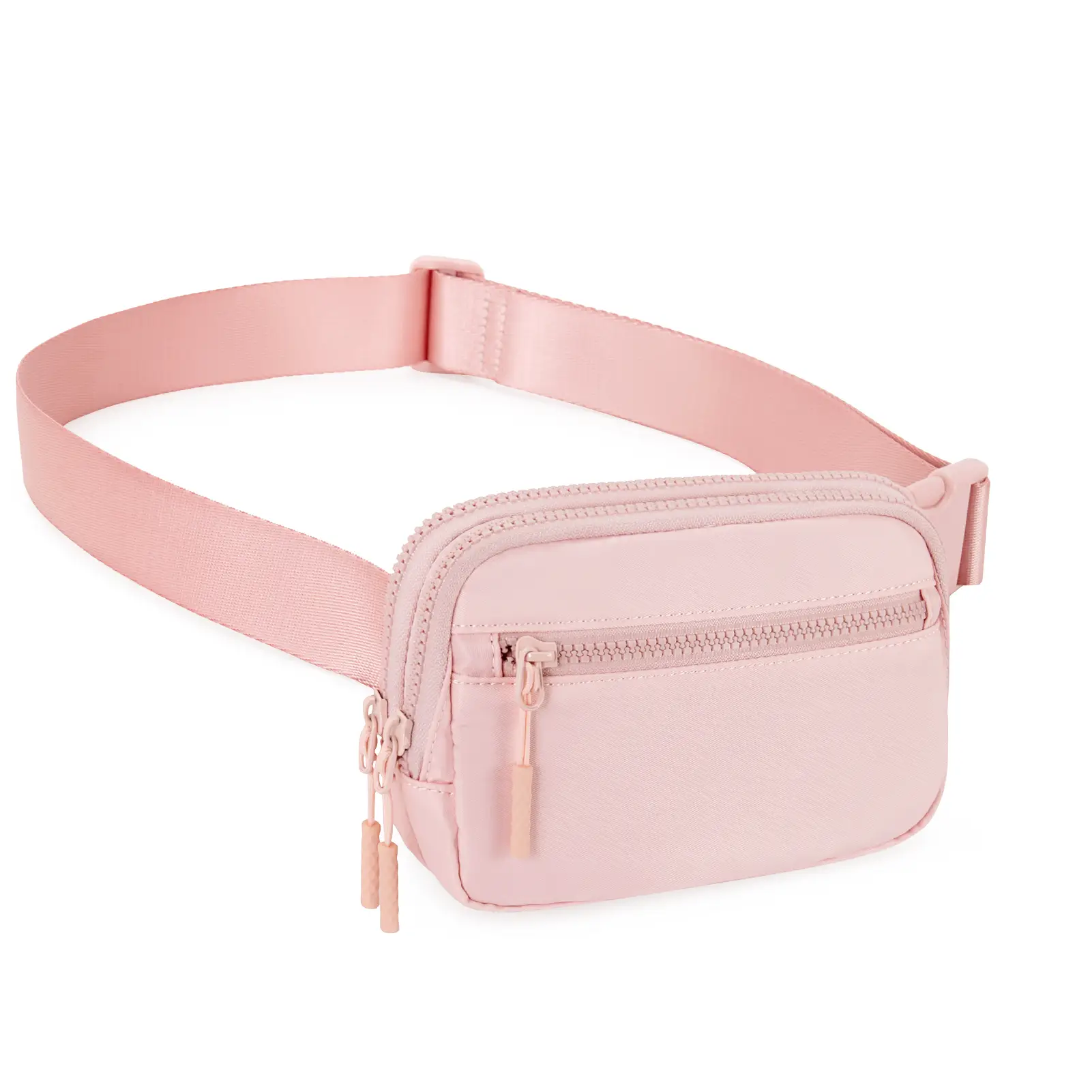 WESTBRONCO FallFreshness Fanny Packs for Women Men Waterproof Pink Belt Bag with 4 Zipper Pockets Fashion Waist Packs for Fall Crossbody Bag for Worko