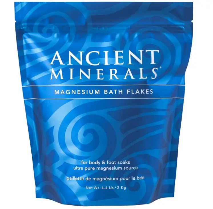 Ancient Minerals Magnesium Bath Flakes - Bathing Alternative to Epsom Salt - Soak in Natural Salts - High-Absorption Efficiency for Relaxation, Wellness & Muscle Relief (4 .4 lb)