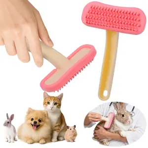 Detachable Rabbit Massage Hair Removal Comb for Chinchilla Guinea Pig Marmot Grooming Supplies Effective 90% Floating Hair Removal Two Ultra Soft Gentle Brushing Opportunity performance