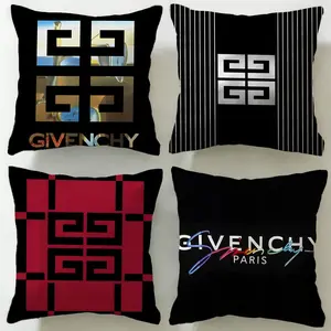 luxury brand Givenchy Cushion Cover Ultra-Soft Reversible Plush Pillow Cover | Double-sided fluffy comfort for car, sofa, bedroom | Skin-friendly fabric | Easy clean & maintain | Stylish home decor | Perfect gift for family & friends