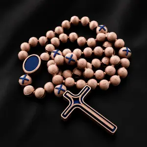 Religious Rosary Beads Decor Ornaments - 2-Color or Solid Design, Lightweight Wall Religious Decoration