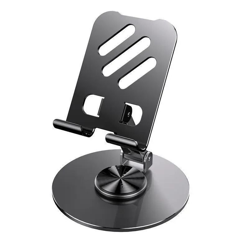 All-metal 360-degree phone holder, high-end design for lazy people, universal, suitable for live streaming and binge-watching, mechanical folding, tablet rotating
