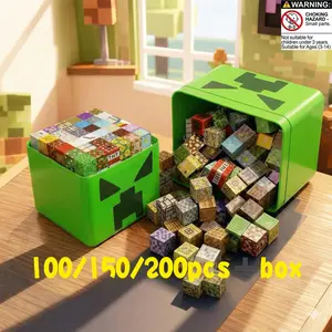 New Magnetic Blocks Set, Magnetic Cubes, Unisex Educational Toy for Kids Ages 4-12, Ideal Christmas & Birthday Present, Choking Hazard Warning