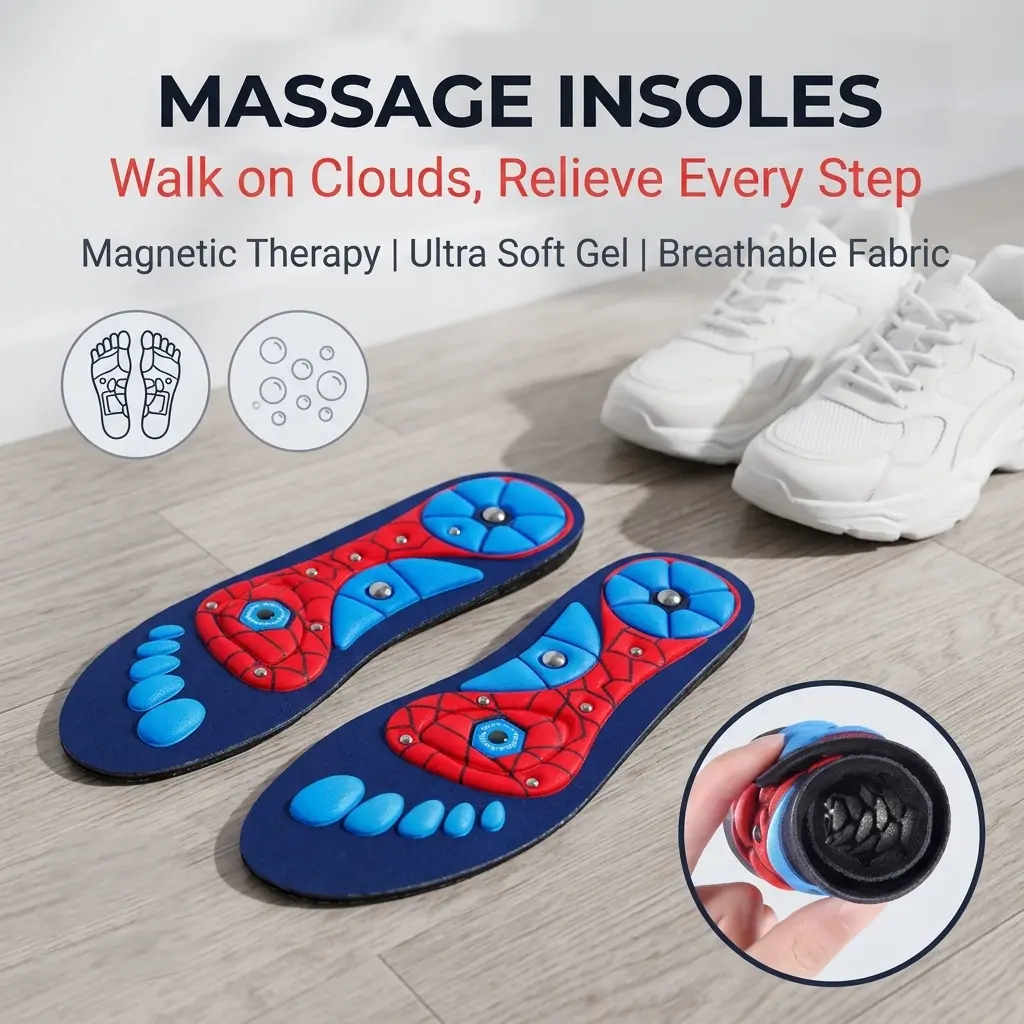 Foot Pain Relief Insoles for Men & Women, 220+ lbs Support, Plantar Fasciitis Relief, High-Flat Arch Support, Shock-Absorbing, Reduces Fatigue, Eases Neuropathy & Swelling, Ideal for Work & Running, High/Flat Support