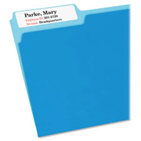 Avery AVE8425 Removable Adhesive File Folder Labels, Extra-Large Size with Ample Space, 1/3-Cut Tabs, Laser & Inkjet Printer Compatible, 450-Pack, White, Free Templates for Easy Labeling