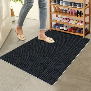 Dog Door Mat for Muddy Paws - Non-Slip, Absorbent, Washable Entryway Mat with Rubber Backing, Quick Dry, Low Profile Design for Indoor/Outdoor Use, Pet Lover Gift|Striped Pattern Mat|Durable Doormat, Pet Door Mat