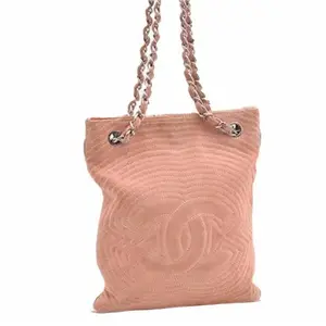 Pre-owned CHANEL Nubuck Suede Shoulder Bags CC Quilted Vintage Y2K Flat Shopping Tote Shoulder Bag