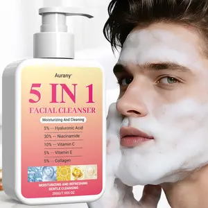 5 In1 Facial Cleanser ,Acial Cleanser,Foaming  Face Wash Cleanser,Oil Free, Targets Excess Oiloil Control And Hydrationprotect The Skin Barrie,Moisturizing And Refreshing Gentle  Cleansing,Daily Face Wash-200G