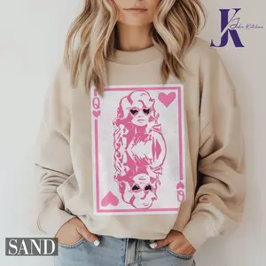 Valentine's Day Queen of Hearts Comfort Colors Shirt, Cute Pink Dolly Valentine Shirt, Valentine's Design, Galentine's Day 2025