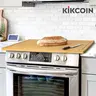 Kikcoin Extra Large Rectangle Bamboo Chopping Boards (2XL/4XL/5XL) - Durable Kitchen Gadgets with Stovetop Cover, Grip Handle Tray, Built-in Juice Groove, Stain-Resistant Easy Maintenance, Knife-Friendly Prep, Vegetable Oil Compatible, 4XL:30"L*20"W