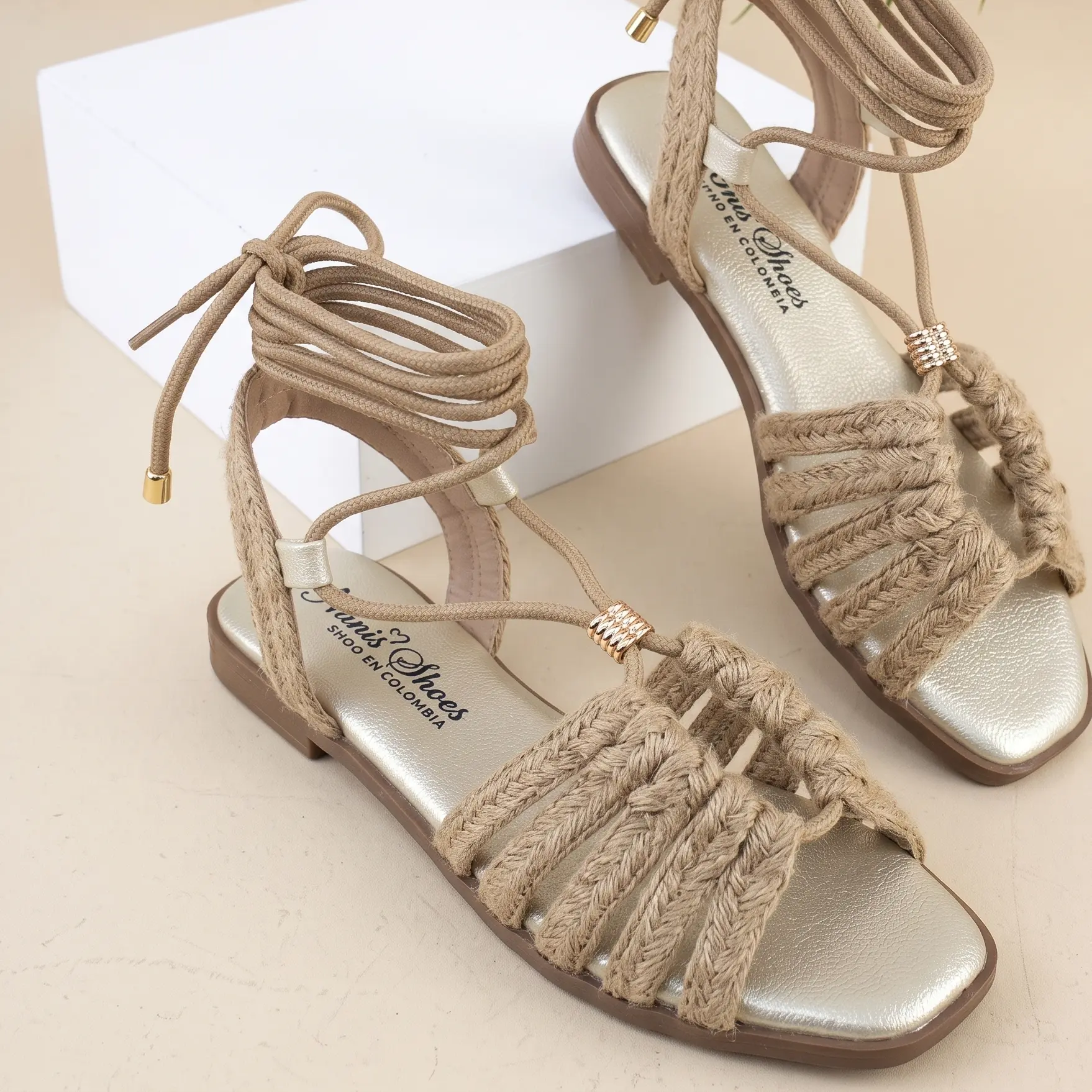 Karina -Colombian Sandals - Lightweight, Comfortable, Flat-Height Casual Sandals