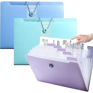 Expanding File Folder Organizer with 12 Pockets, 3 Pack  Accordion Document Holder for Office Paperwork, A4 Letter Size Expandable Portfolio for Bills, Receipts & Tax Records