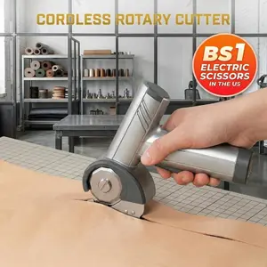 Cordless Electric Scissors| 4-Speed Adjustable Rotary Power Cutter, Heavy-Duty Fabric Cutter for Fabric, Leather, Cardboard, Paper & DIY Crafts, Portable Cutting Tool