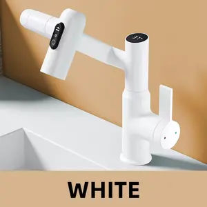 Digital Display LED Basin Faucet 360 Rotation Multi-Function Stream Sprayer Hot Cold Water Sink Mixer Wash Tap for Bathroom washower