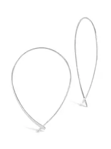 Sterling Silver Delicate Threader Hoop Earrings