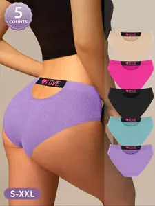 Women's Colorblock Panty, Soft Comfy Breathable Knicker for Daily Wear, Fashion Comfy Underwear for All Seasons