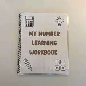 My Number Learning Workbook, Writing Practice, Number Recognition, Reusable Book, Activities for Kids, Educational Fun.