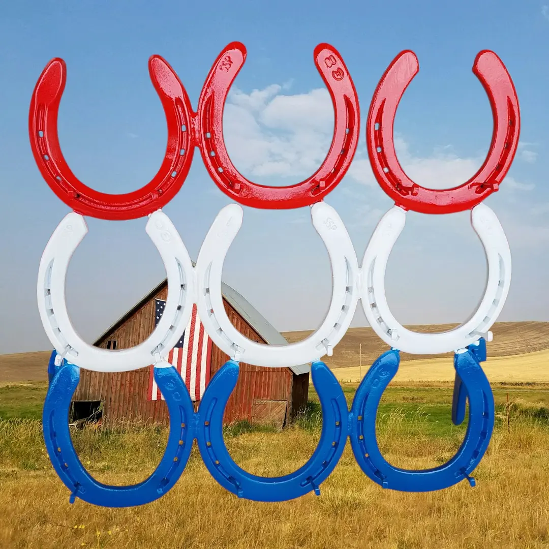 Reclaimed Metal 9-Horseshoe Buckle Decorative Wall Hook - Rustic Chic, 16in Tall, 5in Deep, Custom Painted, Multi-Use Mounted Hook for Home Decor, Organization, Shelves for Storage, Adds Inviting Warmth