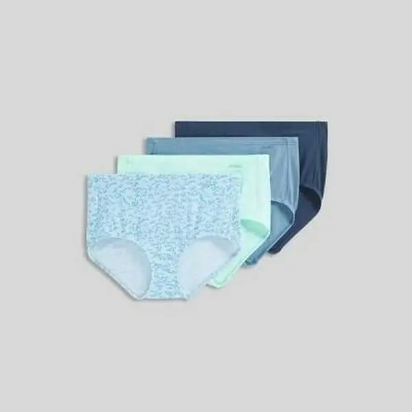 Jockey Generation Women's 4pk Soft Breathable Drop-Needle Knit Cotton Stretch Briefs, Supports Post-Adoption, Panty Style Briefs, Fit, Panties, Comfortable Stretch Briefs