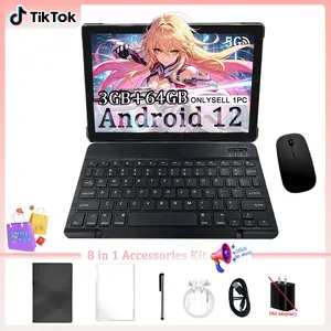 All-in-One Gift for Christmas Birthday Thanksgiving Easter Halloween New Year | 2-in-1 Laptop Tablet Set | Ultra-Slim Gaming Tablet PC w/ Keyboard Mouse Case Earphones Screen Protector | 10.1" HD 5G+WiFi Camera | Office Gaming Business Study | Brand New