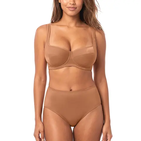 HSIA Starry Night Women High Rise Briefs Glass Shimmer Breathable Mesh Matching Panties Smooth Stretch Underwear