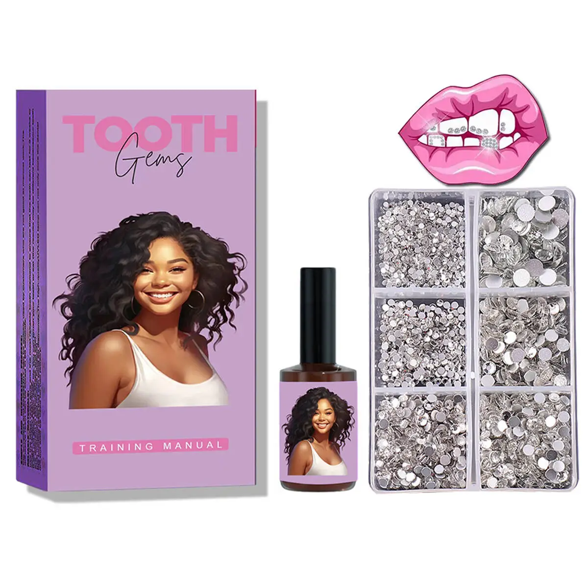 Neeyer 1000 Gems DIY Tooth Gem Kit, Fashion Teeth Jewelry Starter Kit