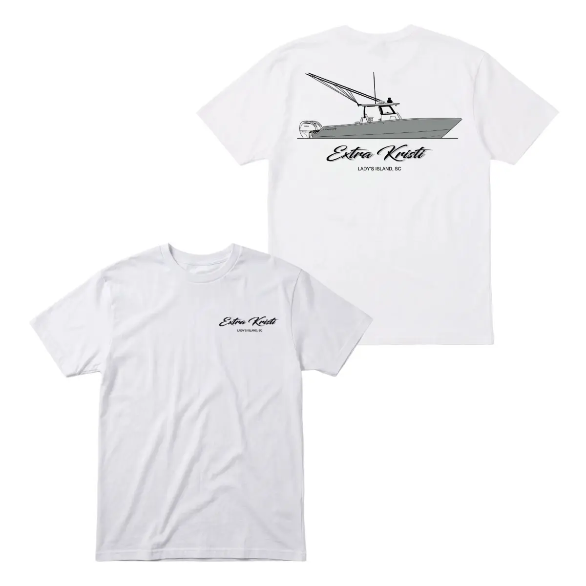 Extra Kristi Boat Shirt – Lady’s Island SC Sportfishing Tee for Men, Coastal Angler Gift