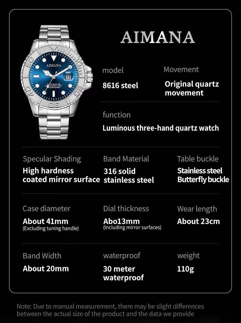 Men's business fashion quartz watch,waterproof,luminous date display,round dial,business formal watch,fashionable and versatile luxury gift watch,Perfect Gift for Birthday or Party(Randomly give away an elegant, exquisite, and stylish women's watch)