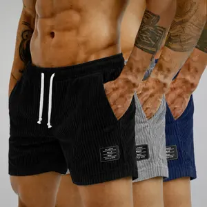 3 Pack Mens Corduroy Drawstring Shorts Lounge Shorts Above Knee Comfortable Elastic Waist Casual Multipack with Side Pockets Corduroy Everyday Shorts for Home Travel Beach Workout Daily Wear Easy Outfit Value Pack