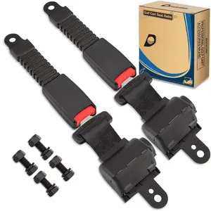 Golf Cart Seat Belts Kit, 2 count Universal Retractable Front and Rear Golf Cart Seat Belt Kit for Club , EZGO,Yamaha