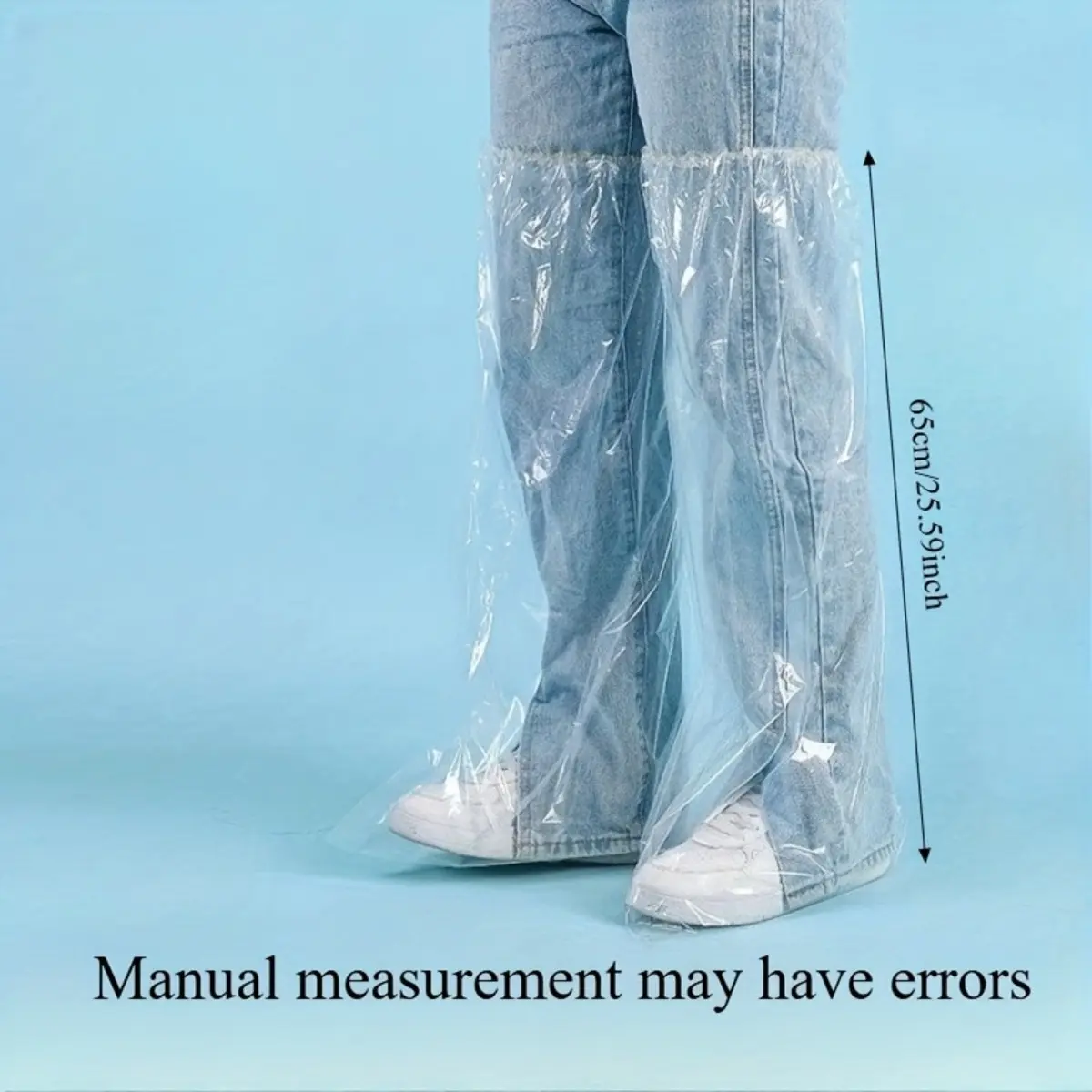 10 Pairs Disposable Rain Boots Extra Long Waterproof Shoe Covers Slip Resistant Heavy Duty PE Material High Sleeve Design Wet Weather Protection for Commuting Outdoor