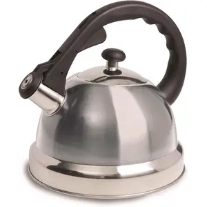 Gibson 6069049 2.2 qt. Silver Whistling Stainless Steel Tea Kettle