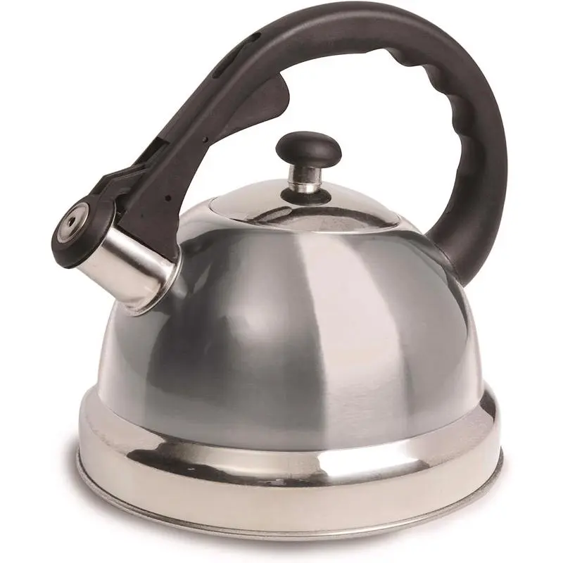 Gibson Attractive Hot Whistling Stainless Steel Tea Kettle - 2.2 qt Silver, Home Kitchenware Kettles & Jugs