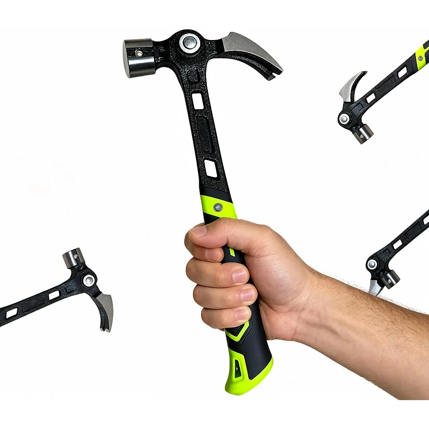 Adjustable Claw Hammer, 32 oz, forged from 45 #   carbon steel, magnetic, 13.98 inches