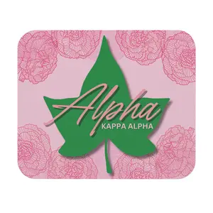 Alpha Kappa Alpha Sorority Mouse Pad | AKA 1908 Pink & Green Ivy | Sorority Sister Christmas Founders' Day Gift | Sorority Desk Accessories