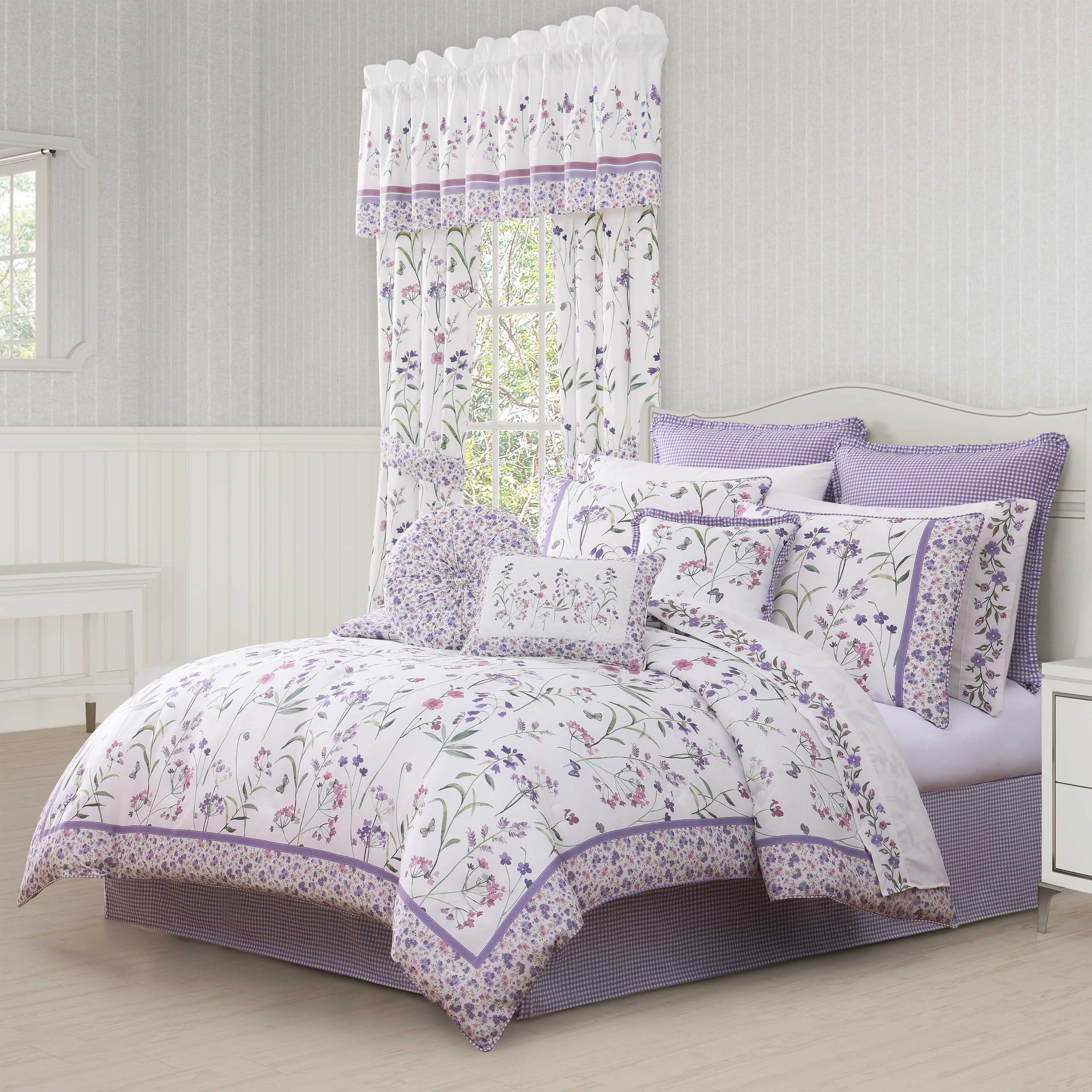 Nola Lilac 4 Piece Comforter Set