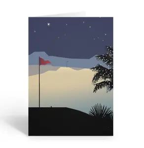 Stonehouse Collection | Golf Christmas Cards | Nighttime Golf Christmas Cards | 12 Winter Christmas Cards & Envelopes
