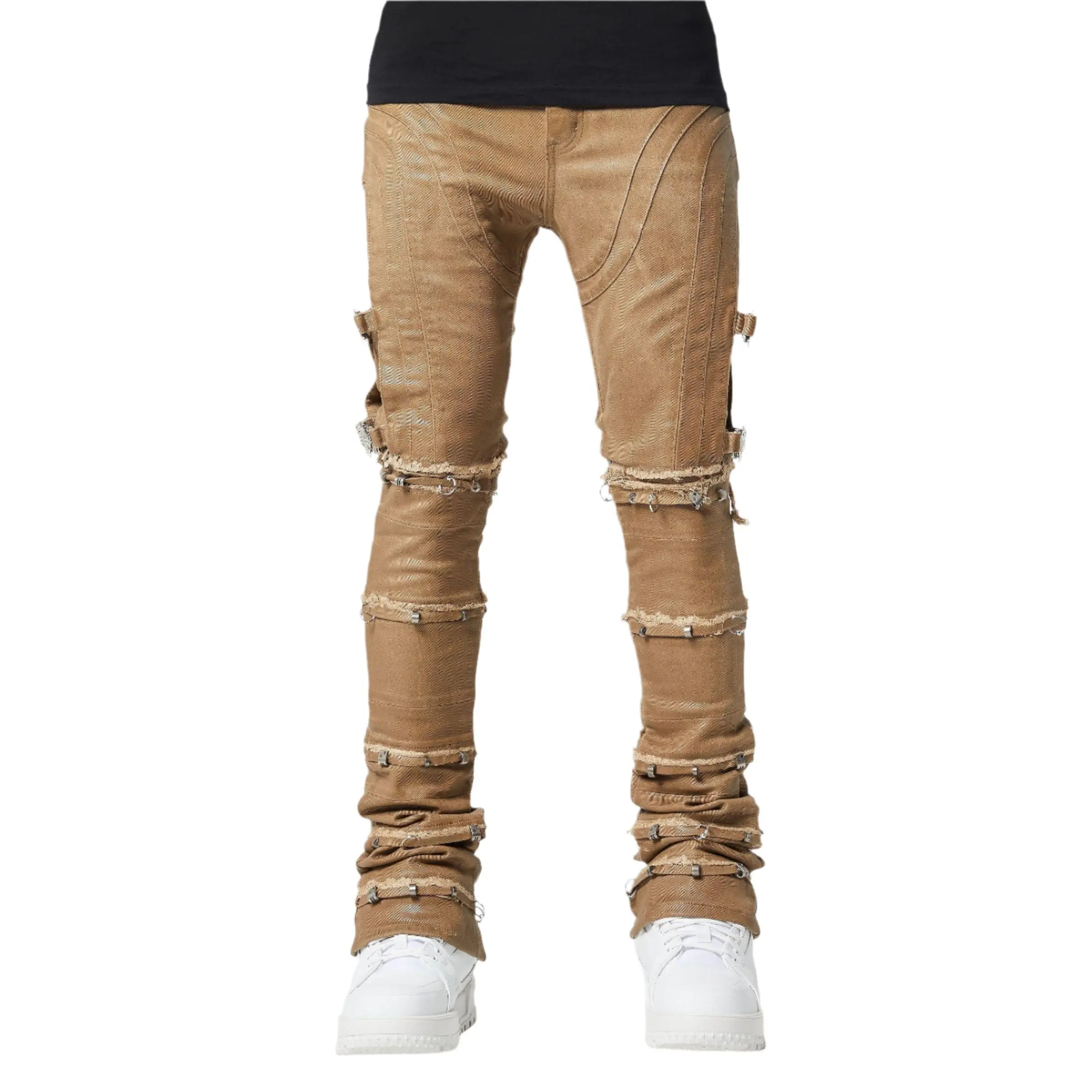 GUAPI WAXED CONVERTIBLE DENIM JEANS