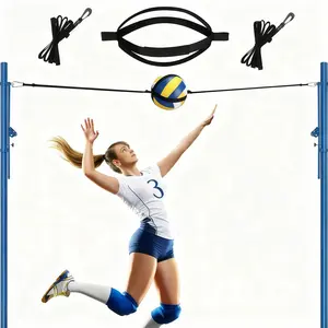 Adjustable Volleyball Jump Trainer - Professional Serving & Blocking Training | Foldable and Portable Design for Indoor, Outdoor, and Beach Training