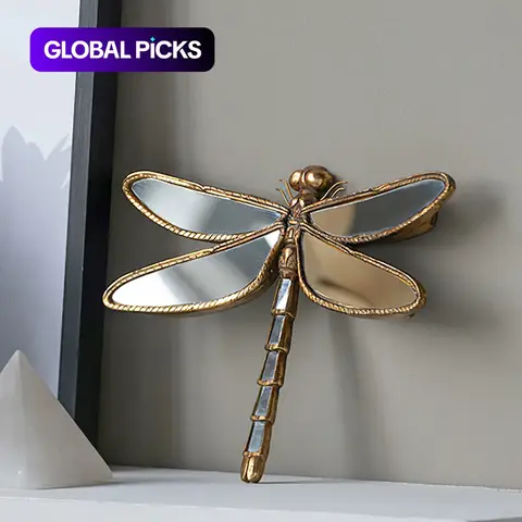 【Black Friday】1 Piece Assorted Mirror Wall Decor, Dragonfly, Hummingbird, Butterfly, Bird & Heart-Shaped Wing Ornament, Home Hanging Decoration #GLOBAL PICKS