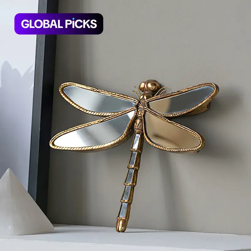 【Black Friday】1 Piece Assorted Mirror Wall Decor, Dragonfly, Hummingbird, Butterfly, Bird & Heart-Shaped Wing Ornament, Home Hanging Decoration #GLOBAL PICKS