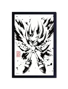 Sonic™: Inked Shadow Gel-Coated Framed Print (11x17)