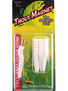 Leland Lures Trout Magnet 1/64 oz Softbait 9 Count per Pack - White