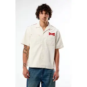 Budweiser Men's by Pacsun Bandana Camp Shirt